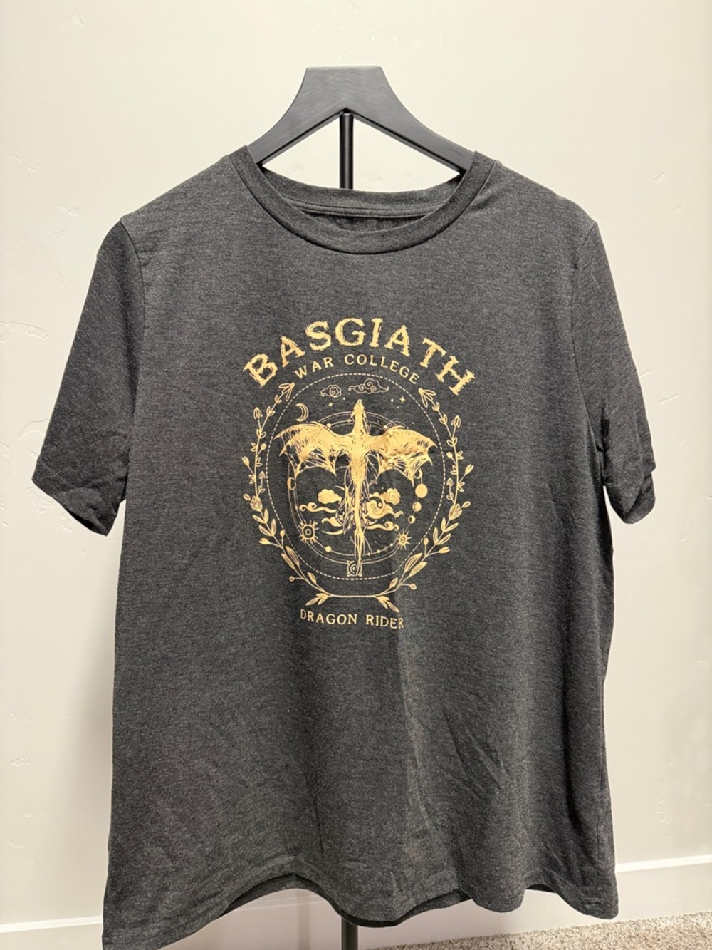 Basgiath Dragon Rider Graphic Tee - Charcoal